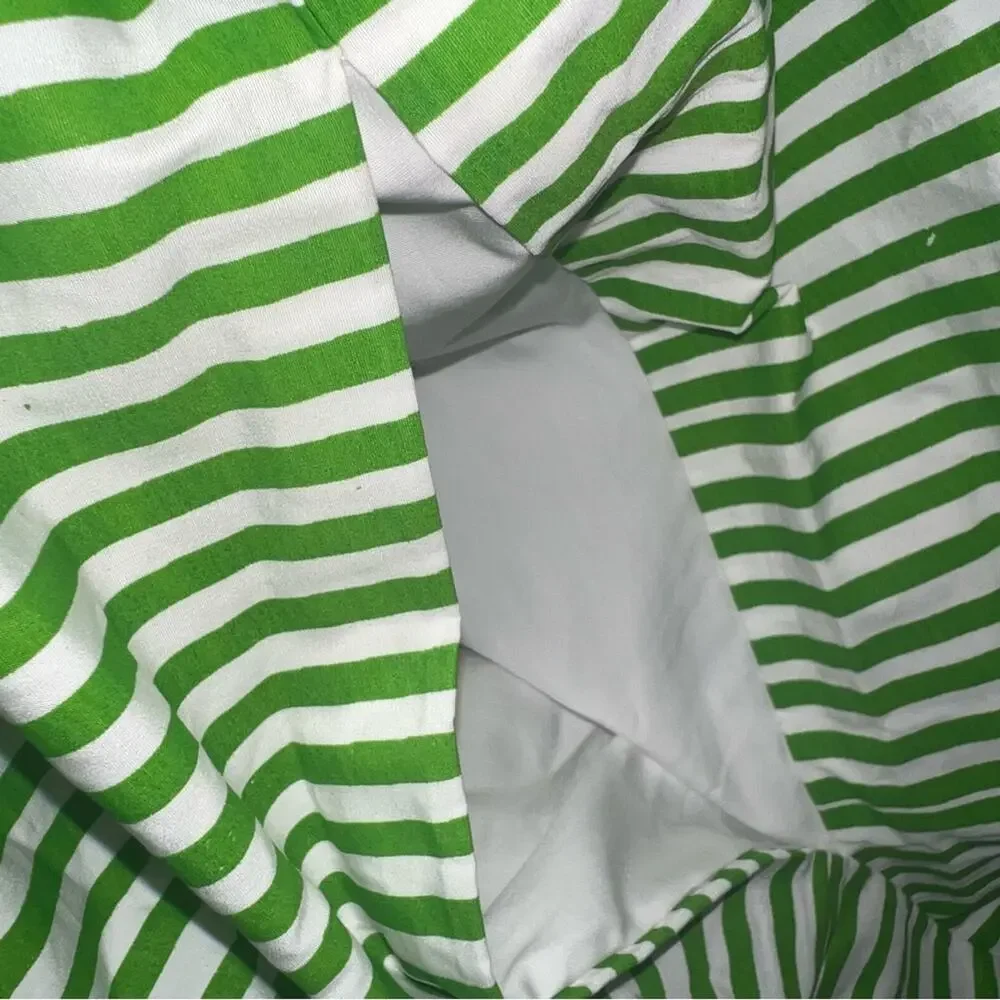 Marine Serre Regenerated Ball Skirt Green Striped